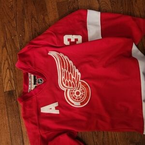 Reebok Red and White Detroit Red Wings Hockey Jersey